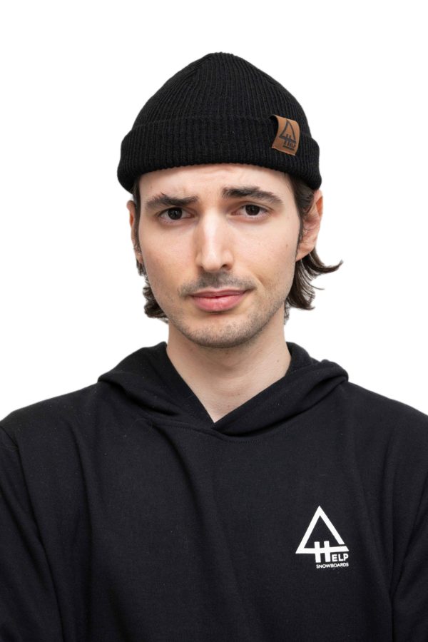 Mini fisherman black beanie | Help 