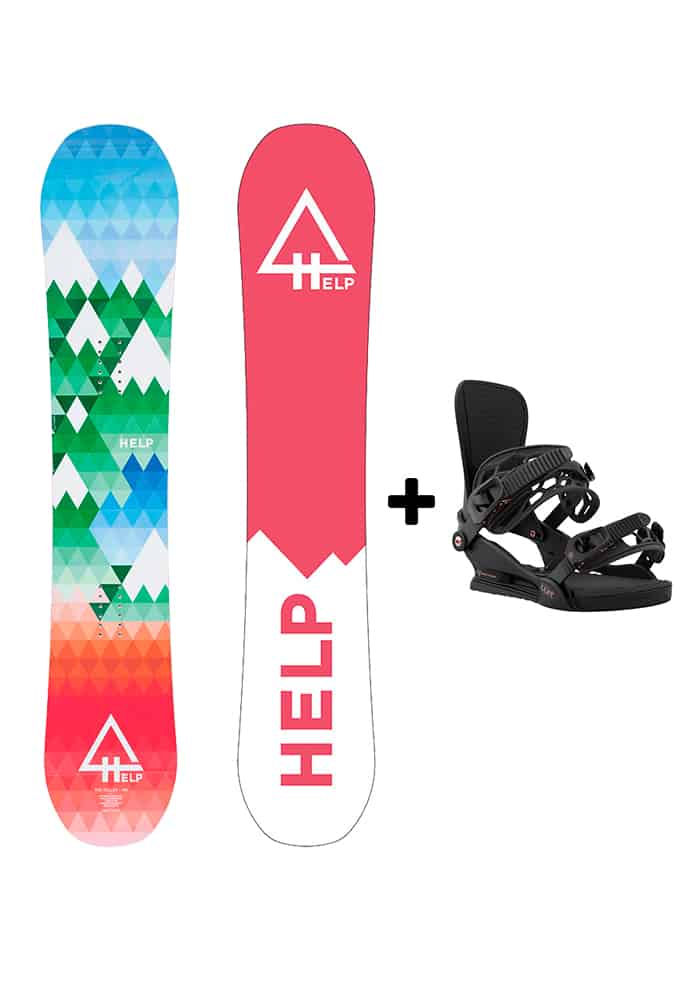 tabla snowboard help y fijaciones union